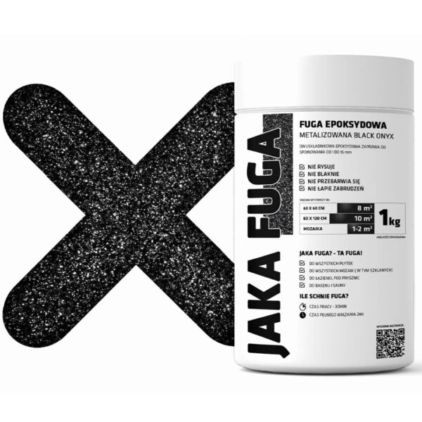 JAKA FUGA epoksydowa metalizowana CZARNA ONYX 1kg
