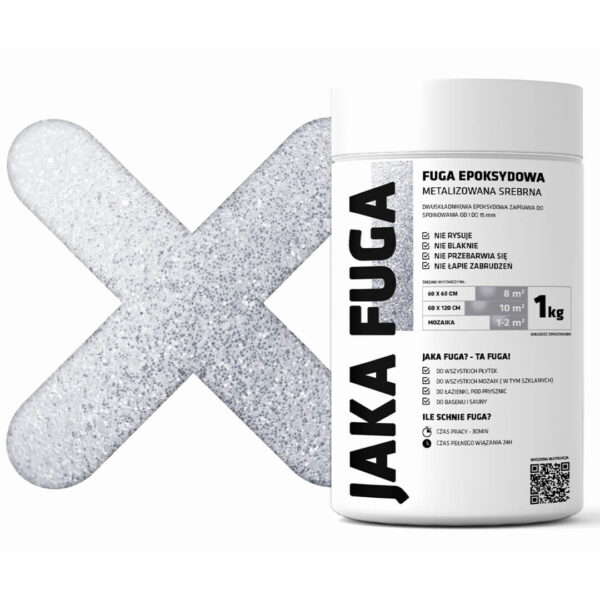 JAKA FUGA epoksydowa metalizowana FUGA SREBRNA SILVER 1kg