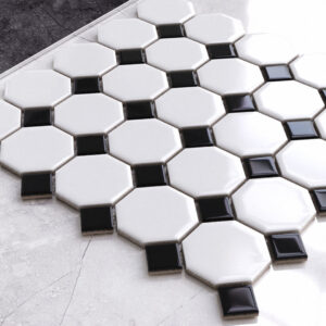 MOZAIKA CERAMICZNA OCTAGON WHITE CLASSIC MATOWA wzor