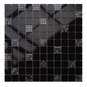 Mozaika ceramiczna czarna pixel mix 30×30 cm B