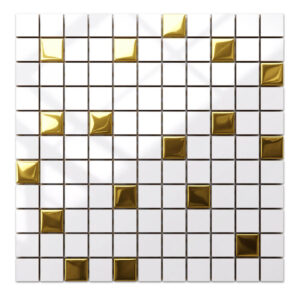 Mozaika ceramiczna szklana złota gold metalizowana 9 mm 30x30 cm