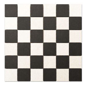 Mozaika gresowa doblo bianco nero szachownica kostka 4,8 cm