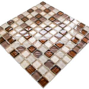 Mozaika szklana brąz riva coffe cappuccino venus 30×30 cm
