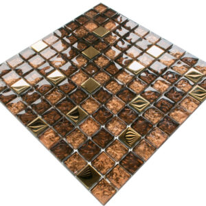 Mozaika szklana bursztynowa komnata 30×30 cm 8 mm