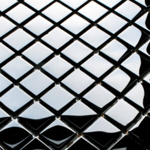 Mozaika szklana czarna nero struktura