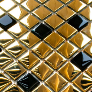 Mozaika szklana gold glamour 30x30 cm 8 mm B