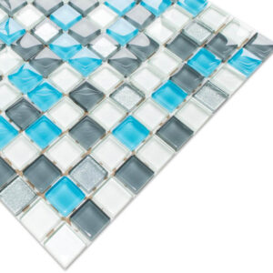 Mozaika szklana harmony perła szara azul silver brokat 30×30 cm 8 mm