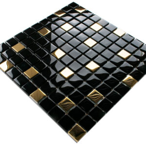 Mozaika szklana nero gold 30x30 cm 8 mm