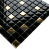 Mozaika szklana nero gold 30x30 cm 8 mm C