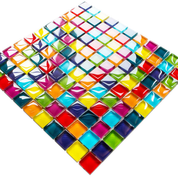 Mozaika szklana rainbow multi-color 30×30 cm 8 mm