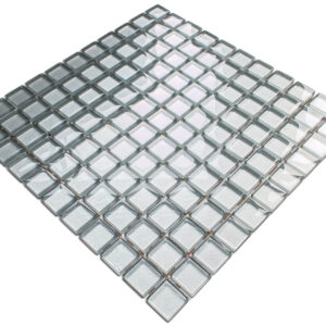Mozaika szklana silver srebrna 30x30cm 8mm