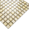 Mozaika szklana złota gold beż metalic brokat 30x30 cm 8 mm C