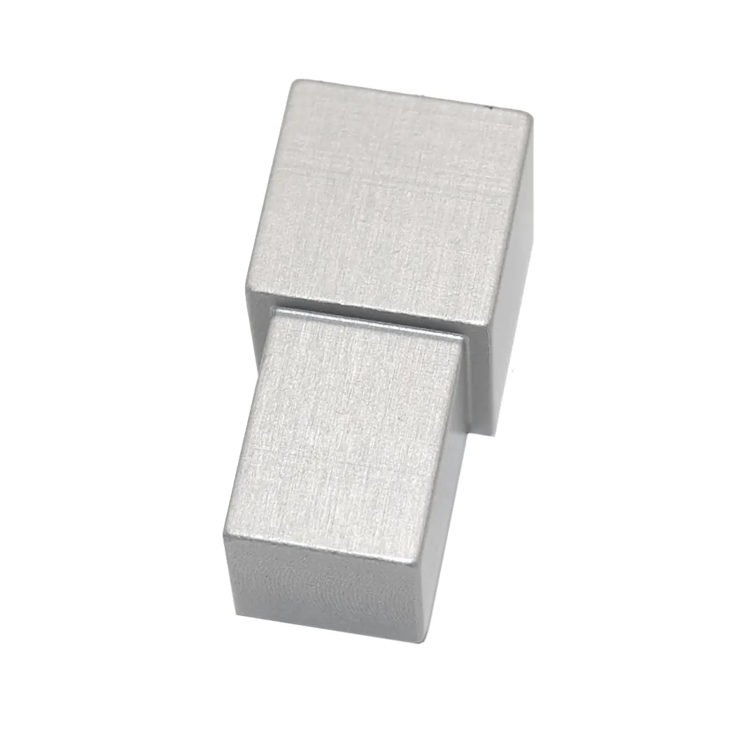 Narożnik zewnętrzny aluminiowy kwadratowy anodowany matowo srebrny ALNQ