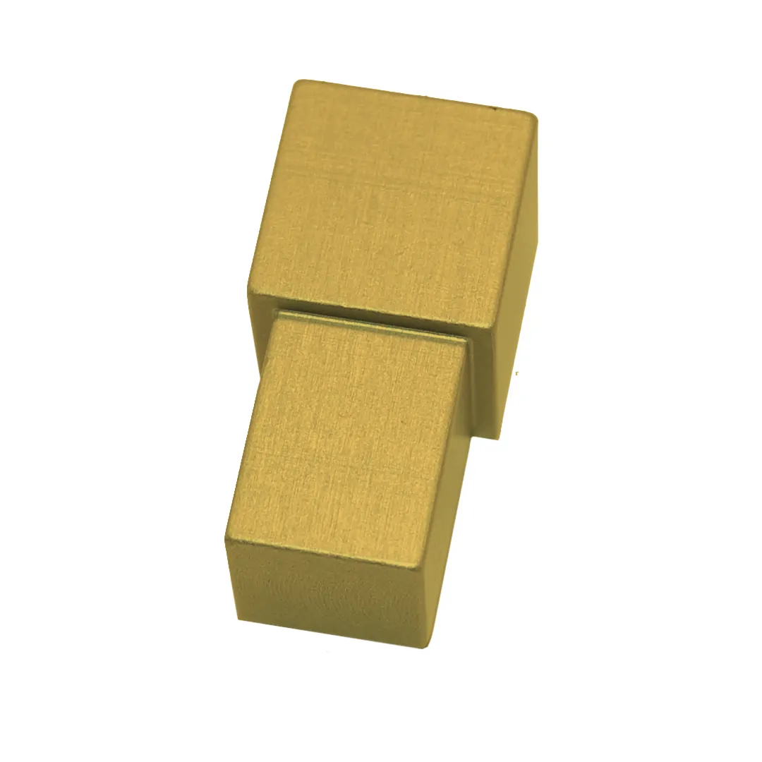 Narożnik zewnętrzny aluminiowy kwadratowy anodowany matowo złoty ALNQ