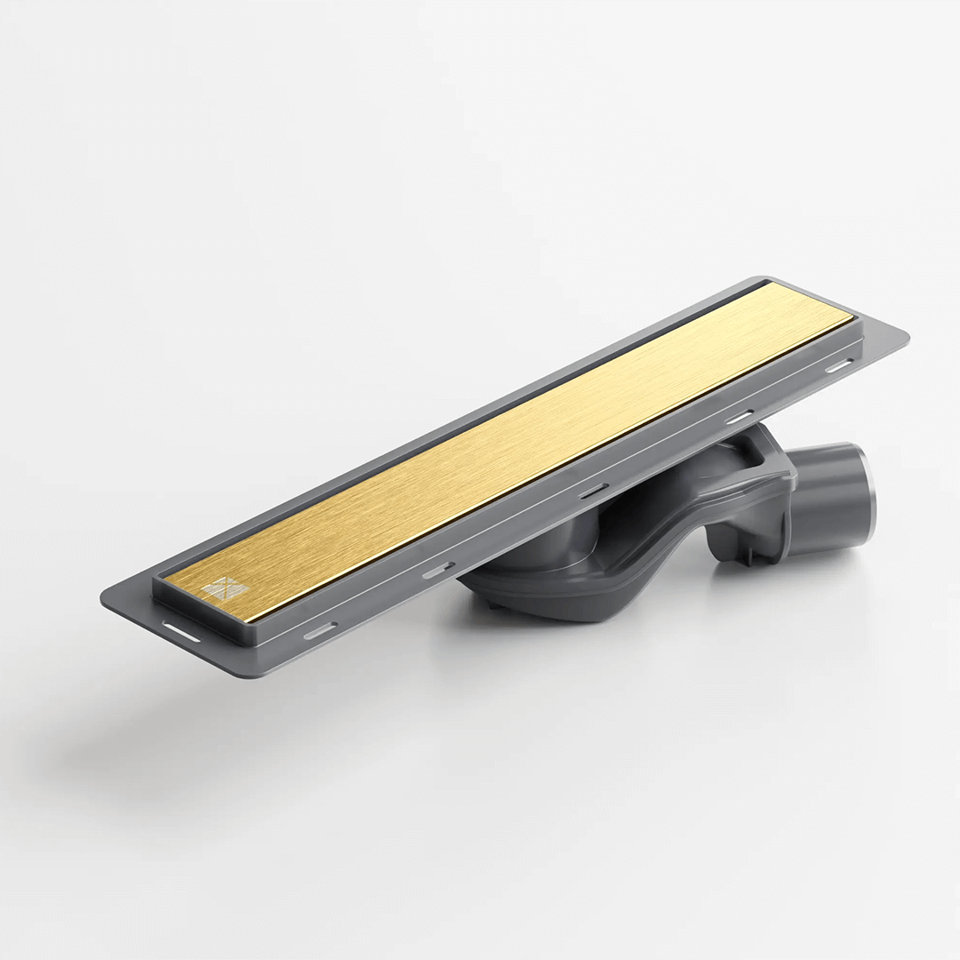 ODPŁYW LINIOWY ZŁOTY MAT 40 cm wzor