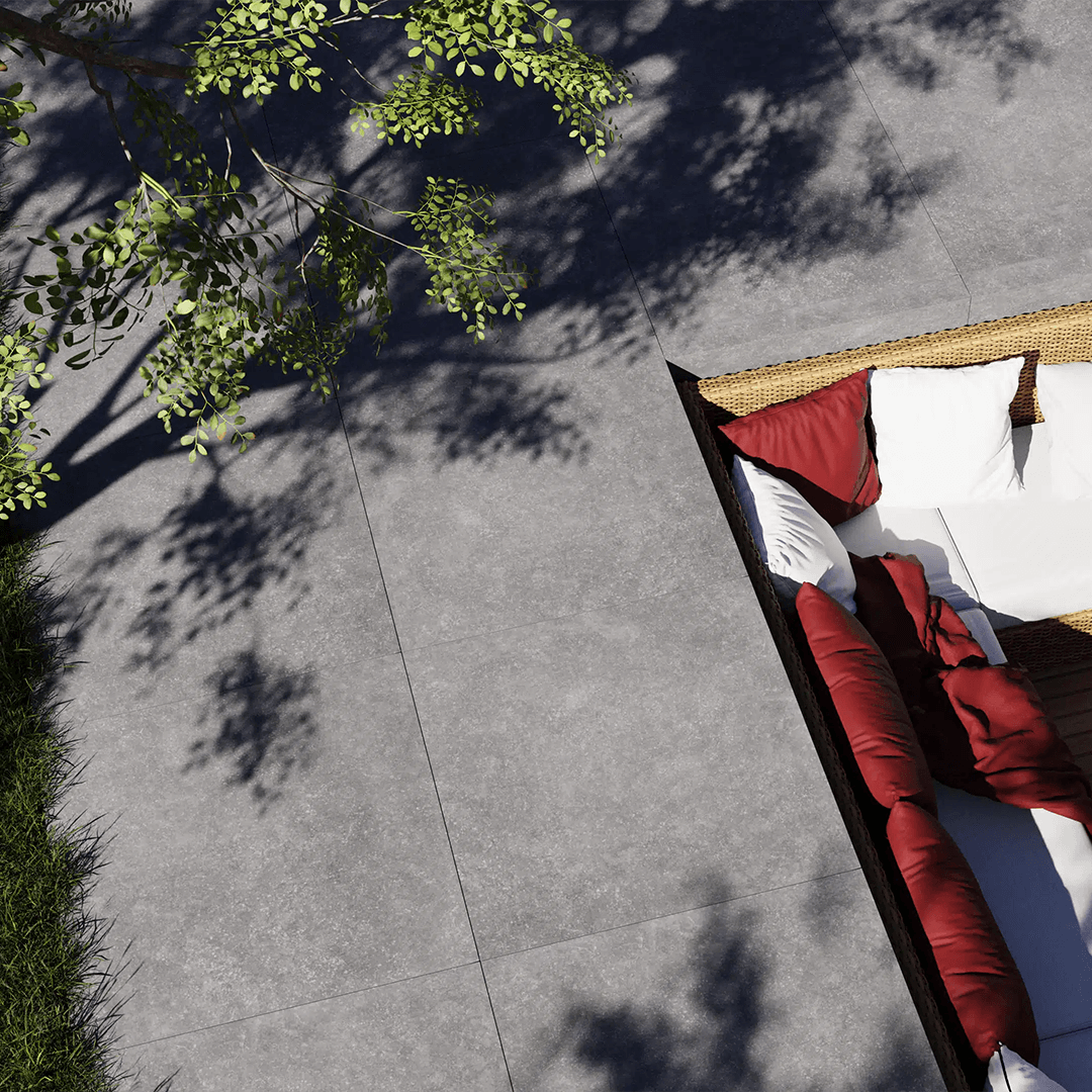 PŁYTKA TARASOWA GRESOWA 2 CM 80x80 BELGIUM SZARA MAT R11 wzor