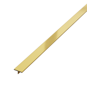 Profil T teownik dekoracyjny stalowy złoty matowy