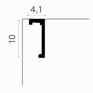 Profil karniszowy QL026H Rysunek techniczny