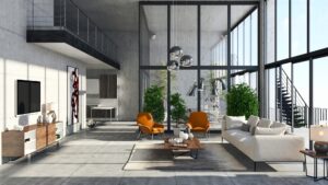 Płytki podłogowe do salonu - szare