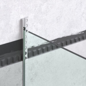 profil do montażu szyby prysznicowej - srebrny poler
